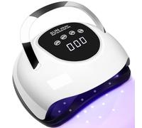 UV LED Nail Lamp, 220W Professional Nail Dryer, 4 Timer Settings, Touch Screen, White