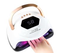 UV LED Nail Lamp, 268W Fast Nail Dryer Professional Gel Nail Curing Lamp for Fingernail Toenail, Home Salon Use UV Light for Gel Nails Polish with 4 Timers LCD Display Smart Sensor