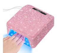 UV LED Nail Lamp 96W, CHRISTINE SHELLY Nail Dryer Gel Polish Light with 4 Timer Setting Professional Sparkly Quick Dry Curing Lamp with Display Auto Sensor for Salon & Home