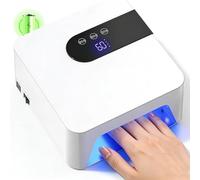 UV LED Nail Lamp, CHRISTINE SHELLY 45W Rechargeable Gel Polish Nail Dryer with 3 Timer 30/60/90s Quick Dry Gel Curing Lamp with LCD Display Auto Function for DIY Beginners Home Use