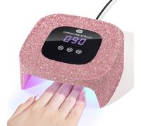 UV LED Nail Lamp, CHRISTINE SHELLY 48W Fast Curing Nail Dryer Sparkly Gel Nail Light Auto Sensor 3 Timer with LCD Touch Screen for Home DIY Use