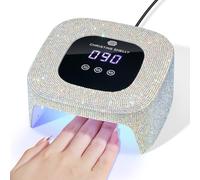 UV LED Nail Lamp, CHRISTINE SHELLY 48W Fast Curing Nail Dryer Sparkly Gel Nail Light Auto Sensor 3 Timer with LCD Touch Screen for Home DIY Use