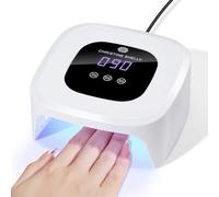 UV LED Nail Lamp, CHRISTINE SHELLY 48W Fast Curing Nail Dryer Sparkly Gel Nail Light Auto Sensor 3 Timer with LCD Touch Screen for Home DIY Use