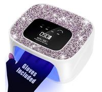 UV LED Nail Lamp Dryer Cordless 168W Diamond UV Light for Gel Nail Polish Fast Cure Color Poly Builder Gel Lamp with Sensor 4 Timer Touch Screen 36LED Professional Manicure Pedicure Art Tool
