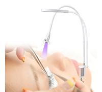 UV Light for Gel Nails, LED Flash Cure Lamp, Manicure Dryer with Clamp, Stepless Dimming, Eye Caring Flexible Gooseneck, Fast Curing Time, Adjustable Spot Size