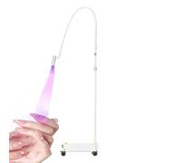 UV Light for Lash Extension, Adjustable Lash Lamp, Cordless LED Foot Pedal UV Gel Polish Curing Light - Flexible Gooseneck Flash Cure Lamp, Salon Manicure Dryer,White