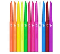 UV Liquid Eyeliner Set - Fluorescent Fast Drying Formula, Twelve Color Waterproof Makeup Collection | Bold Pigment Long Lasting Eye Art Festival Event Accessories