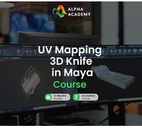 UV Mapping 3D Knife in Maya Alpha Academy Code