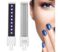 UV Nail Lamp, 9w Gel UV Lamp Led Nail Lamp Bulb, 365+405nm Double Light Source Nail Gel Curing Dryer Light Tube Replacement Lamp Bulb