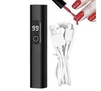 Uv nail light handheld- USB Charging Manicure Lamp | Digital Display LED Nail Light with 2 Timing Modes - Portable Nal Dryer for Manicure Pedicure Studio Salon Travel Road Trip Camping Airplane Use