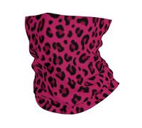 UV Neck Gaiter, Headband Neck Warmer Face Cover Tube Half Face Mask Scarf Balaclava,Love Leopard Leopard Print In Hot Pink
