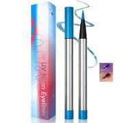 UV Neon Glitter Eyeliner Pen - Vivid Blue Waterproof Quick-Dry Face Paint for Festivals, Raves & Creative Makeup Art, Long-Lasting Shimmer Formula with Fine Tip Applicator
