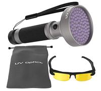 UV Optics Powerful LED Ultraviolet Black Light Flashlight, Detects Bed Bugs, Insects, Scorpions, Diamonds, Automotive Leaks, Pet Stains, Toxic Mold. Great for Campers, Night Fishing.