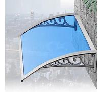 UV Protect Door Canopy Aluminum & Polycarte ning Rain & Noise Shield Easy Assembly with Accessories 80x240cm (32x94 inches) Ideal for Home Entrance