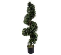 Leaf 120Cm Spiral Buxus Artificial Tree Uv Resistant Outdoor Topiary, Green