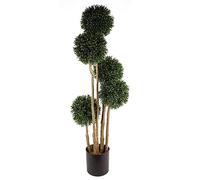 Leaf Design 120cm UV Resistant Artificial Balls Topiary (480 Leaves - Natural Trunk)
