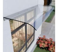 UV Protecting Transparent Polycarbonate Canopy - Rain & Snow Shield for Patio Invisible Window Design (50x340cm/19.6x133.8in) - Outdoor Coverage