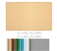 UV Protection 1.2x1.2m Outdoor Sunshade Sail - Breathable Rectangular Canopy for Garden Patio Backyard with Fixing Ropes Yellow - Ideal for Sun Protection and Shade