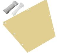 UV-Protection 1x5m Wave Sun Shade Sail for Balcony, Weather-Resistant Outdoor with Fixing Ropes, Ideal for Patio, Garden, and Outdoor Activities, Cream Color