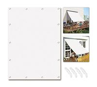 UV Protection 98% Waterproof Sun Shade Sail 2 x 4.5m Outdoor Canopy with Installation Kit for Patio Garden Lawn White Shade Cover Perfect for Sun Protection