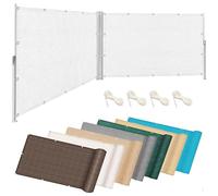UV Protection Balcony Screen 50x200 cm HDPE Sunshade for Terrace & Patio Includes Cable Ties & Cords White Garden Privacy Barrier Outdoor遮阳帘