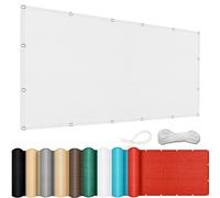 UV Protection Canopy 150x750 cm 98% UV Block Weather-Resistant Shade Sail Outdoor Sun Shade for Garden & Balcony White Color Tear-Resistant Fabric