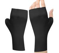 UV Protection Fingerless Gloves, Ice Silk Cooling Sports Gloves for Summer