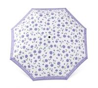 UV Protection Folding Umbrella, Floral Print, UPF 50+, 98cm Canopy, 320g | UPF 50+ water-repellent fabric, blocks 99% UV. Aluminium ribs, metal shaft, folds to 28cm. For commute & travel