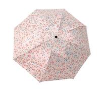 UV Protection Folding Umbrella, Floral Print, UPF 50+, 98cm Canopy, 320g | UPF 50+ water-repellent fabric, blocks 99% UV. Aluminium ribs, metal shaft, folds to 28cm. For commute & travel