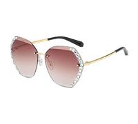 Uv Protection For Women's Sunglasses with Big Frame Street Style, Beach Glasses for Outdoor Vacation (Color : C, Size : Medium)(D)