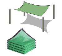 UV Protection Garden Shade Cloth - 80% Sun Block HDPE Mesh Tarp with Grommets Breathable for Patio Shade Sail Green Fabric Tarp 2x3m (1x1m/3.3x3.3ft)