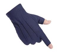 UV Protection Gloves 2 Pair Summer Ice Silk Half Finger Thin Outdoor Cycling Nonslip Breathable Fitness Gloves For Sports Sunscreen Driving Gloves(Blue)