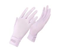 UV Protection Gloves 2 Pair Sunscreen Ice Silk Gloves Female Summer Sun Protection Gloves Cycling Driving Running Mittens Thin Gloves(Purple)