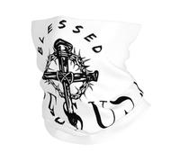 UV Protection Neck Gaiter,Jesus Christ Saved My Life,Headwear Windproof Half Face Scarf for Workout Sports Climbing 26X30cm