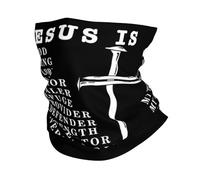 UV Protection Neck Gaiter,Jesus is My God My King My Lord White,Bandana Unisex Face Cover for Sports Women Yoga 26X30cm