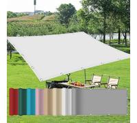 UV Protection Shade Sail 1x1m, Waterproof, Wind Resistant Polyester Canopy with UV Block, Outdoor Shade Cloth with Rope for Pergola & Greenhouse, White