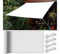 UV Protection Shade Sail 2x7m - Dark Green Outdoor Canopy with Grommets & Cords for Garden, Patio, Deck & Backyard - Easy to Install Sunshade for Ultimate Sun Protection