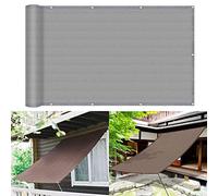 UV Protection Sun Shade Sail 2x7m 95% Sun Block Awning Cover for Outdoor Garden Patio Yard & Party Durable Grey Canopy with Attachment