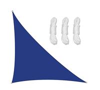 UV Protection Triangle Canopy Waterproof Sunshade for Outdoor Patio & Garden Includes Adjustable Ropes Blue 5x5x7.1m Perfect for Summer Sun Protection