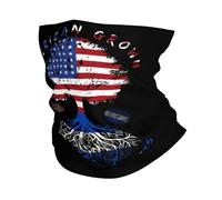 UV Protection Tube Scarf,America and ean Flag Roots,Balaclava Comfortable Neck Scarf for Climbing Outdoor Yoga 26X30cm