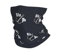Uv Protection Tube Scarf Fish Hook Bite Me Neck Warmer Comfortable Half Face Headwear For Sports Yoga Outdoor