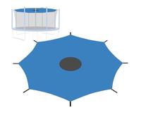 Uv Protection Waterproof Trampoline Top Cover, 8ft 10ft 12ft 14ft 16ft Trampoline Sun Shade Canopy, Rain Dust Protective UV Resistant Guard For Outdoor Backyard Playground (for 6/8/12-Pole)