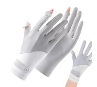 UV Protective Gloves - Breathable Ice Fabric Gloves, Full Finger Sun Protection Cover, Lightweight, Spliced Design for Girls and Women | Handwear with Protection