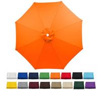 UV Protective Replacement Umbrella Canopy for 6/8 Arms, Umbrella Replacement Fabric Strong and Thicck, Parasol Top Cover for Pool Garden Lawn(Orange,300cm-8ribs)