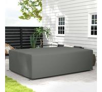 Alfresco UV Rain Protective Cover or Garden Wicker Rattan Dark Grey, none