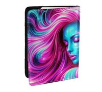 Uv Reaction Goddess Printed Passport Holder,Travel Pu Leather Passport Cover Case Organiser for Men Women,6.5 Inch