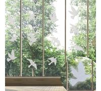 UV Reflective Anti-Collision Window Bird Stickers Decals Glass Door Protect and Save Bird Strikes, 12 PCS (UV Reflective)