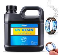 UV Resin - 1000g Crystal Clear Low Odor Ultraviolet Curing Hard Type Glue Epoxy Resin for DIY Jewelry Making, Crafts - Transparent Bubbles Free Solar Cure UV Resin for Resin Mould, Casting, Paintings