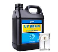 UV Resin - 2000g Crystal Clear Low Odor Ultraviolet Curing Hard Type Glue Epoxy Resin for DIY Jewelry Making, Crafts - Transparent Bubbles Free Solar Cure UV Resin for Resin Mould, Casting, Paintings