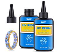 UV Resin - 200g Crystal Clear Low Odor Ultraviolet Curing Hard Type Glue Epoxy Resin for DIY Jewelry Making, Crafts - Transparent Bubbles Free Solar Cure UV Resin for Resin Mould, Casting, Paintings
